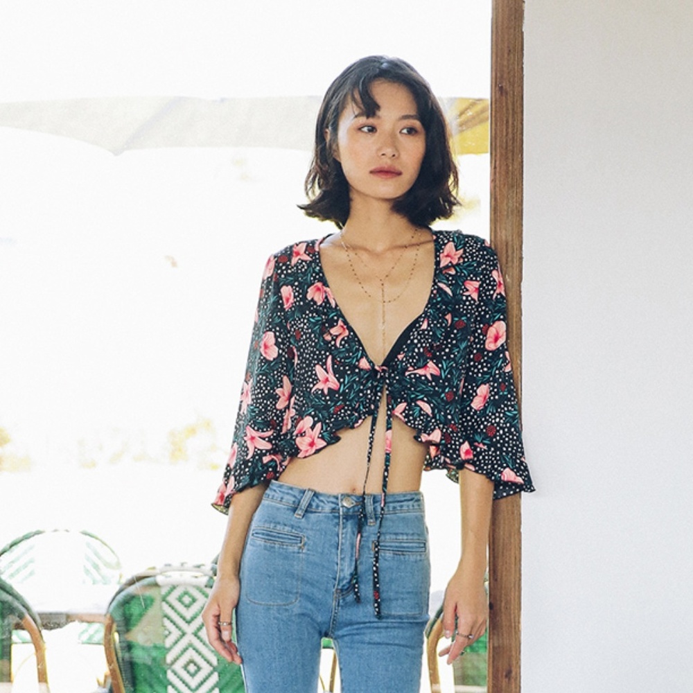Cute Floral Crop Top